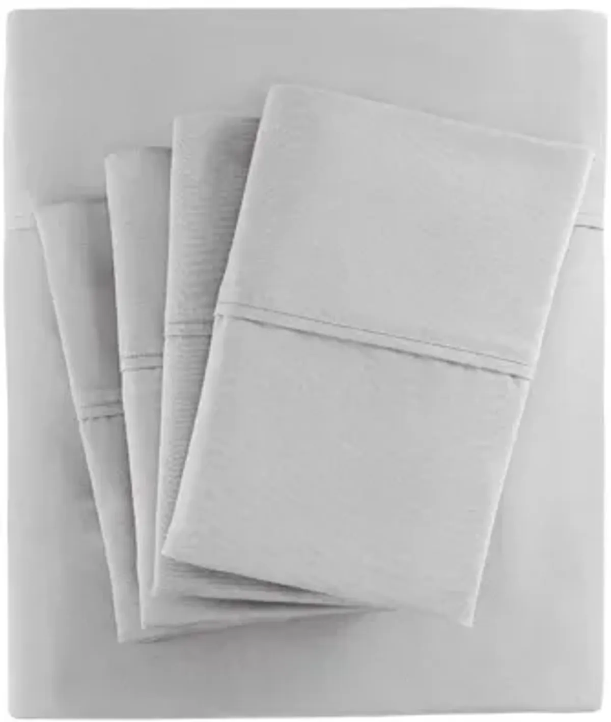 800 Thread Count Cotton Rich Sateen King Sheet Set in Grey