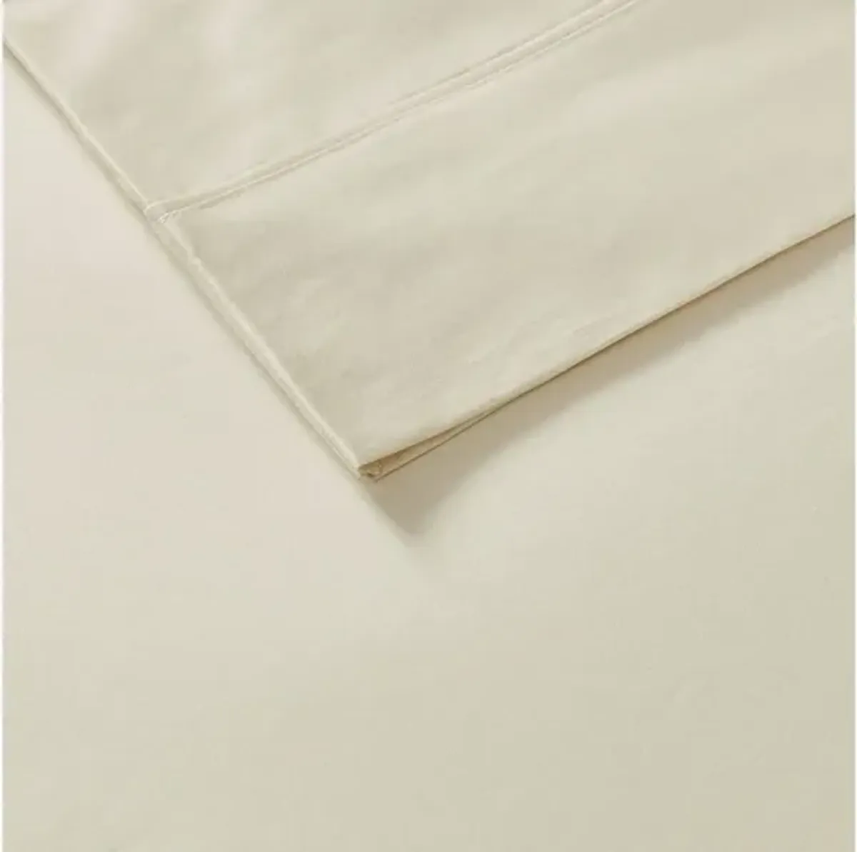 800 Thread Count Cotton Rich Sateen King Sheet Set in Ivory