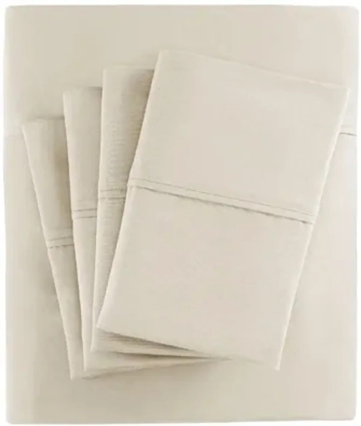 800 Thread Count Cotton Rich Sateen King Sheet Set in Ivory