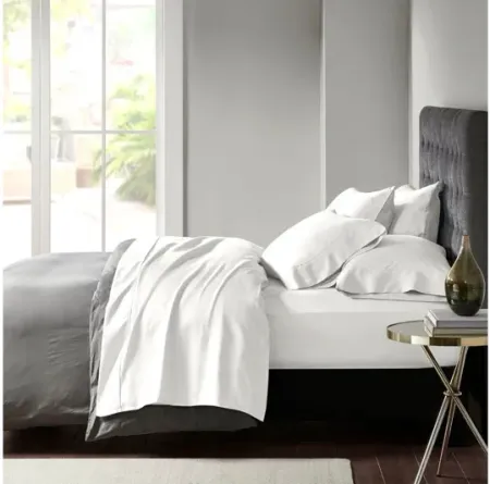 800 Thread Count Cotton Rich Sateen King Sheet Set in White