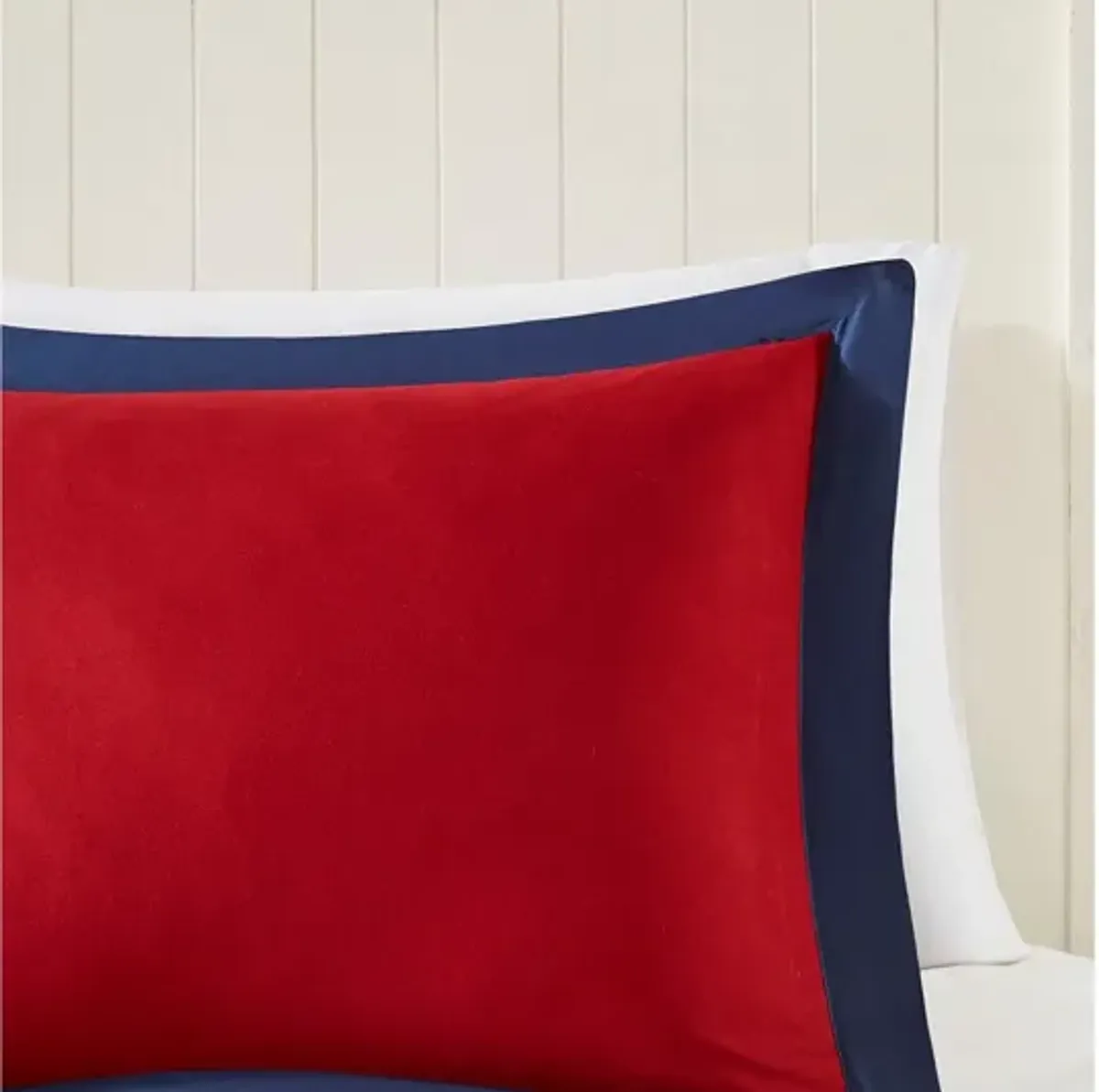 Larkspur 3M Scotchgard Diamond Quilting Reversible Down Alternative King Comforter Set in Red/Navy