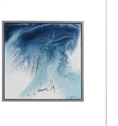 Blue Lagoon 2 Gel Coat Framed Canvas 2 Piece Set