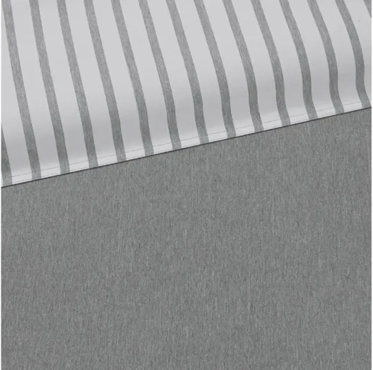 Hayden Reversible Yarn Dyed Stripe Down Alternative Twin Comforter Set in Grey