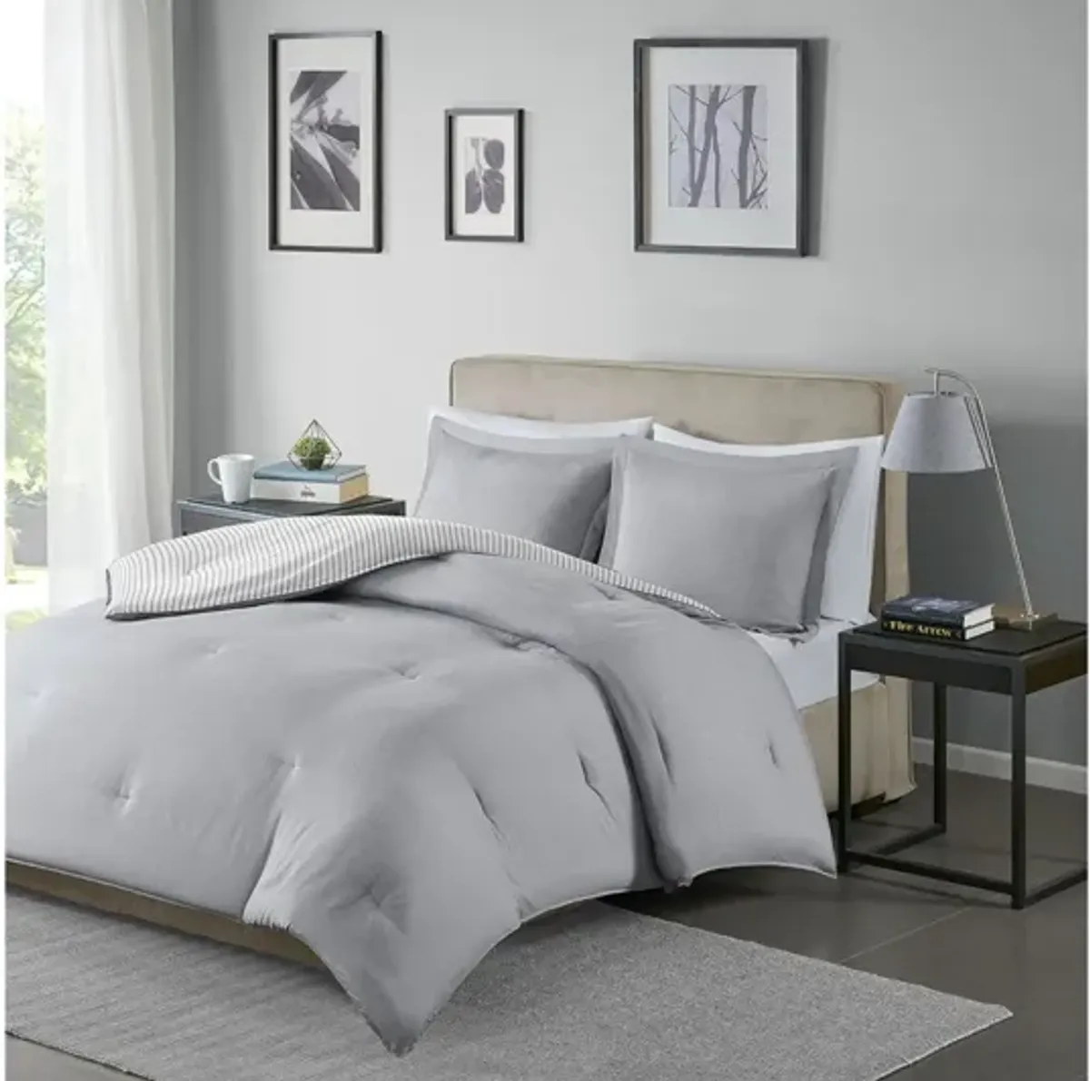 Hayden Reversible Yarn Dyed Down Alternative Comforter Set