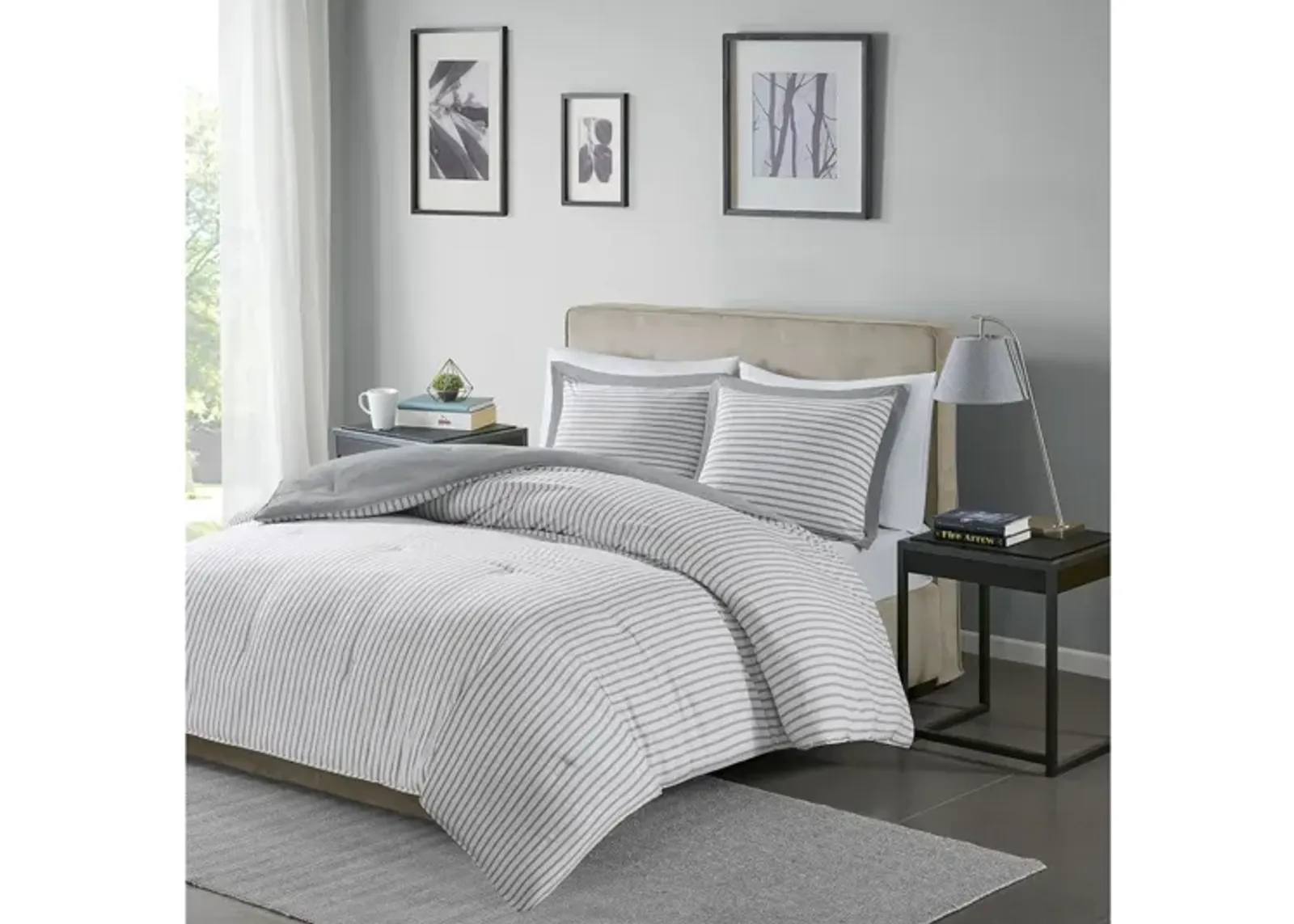 Hayden Reversible Yarn Dyed Down Alternative Comforter Set