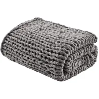 Handmade Chunky Double Knit Throw in Charcoal