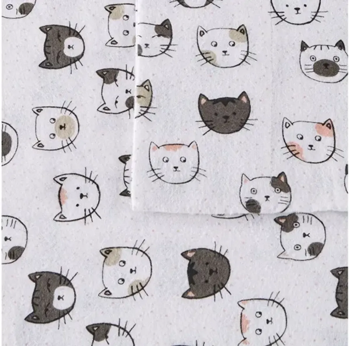 Cozy Soft Cotton Novelty Print Flannel Full Sheet Set in Grey/Pink Cats