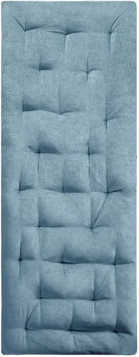 Edelia Poly Chenille Lounge Floor Pillow Cushion in Aqua