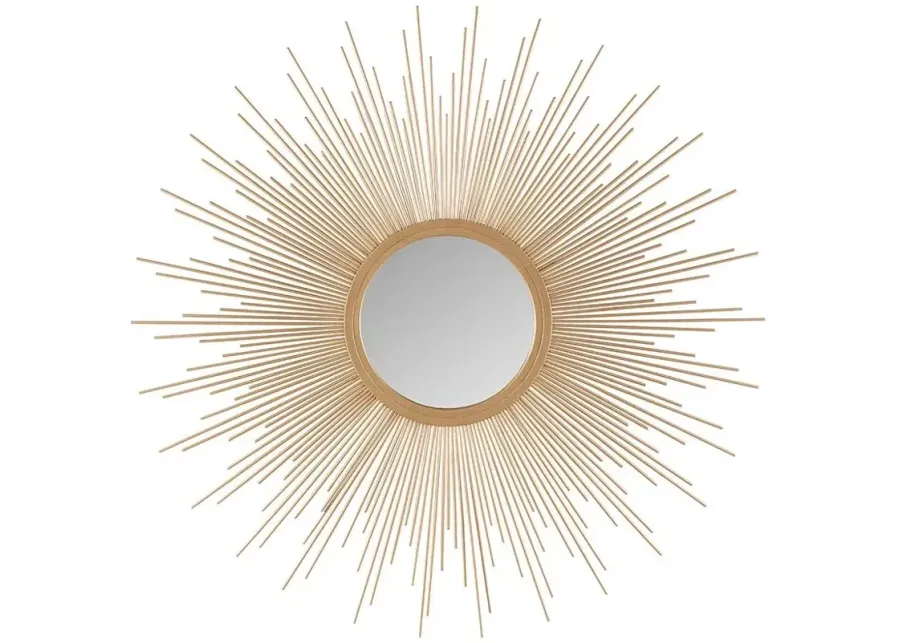 Fiore Small Sunburst Gold Mirror