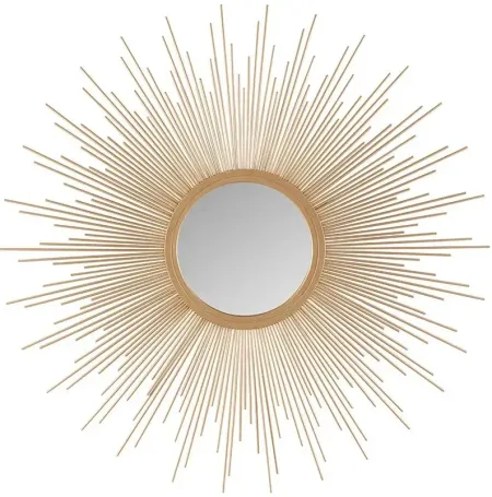 Fiore Small Sunburst Gold Mirror