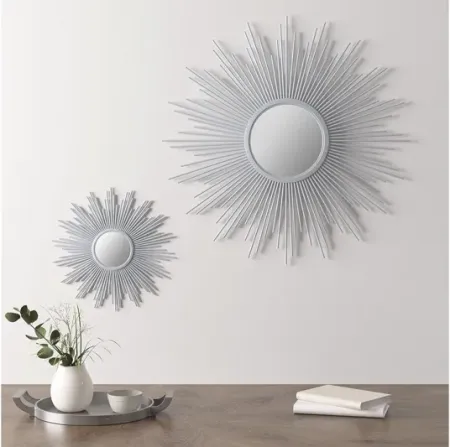 Fiore Large Sunburst Silver Mirror