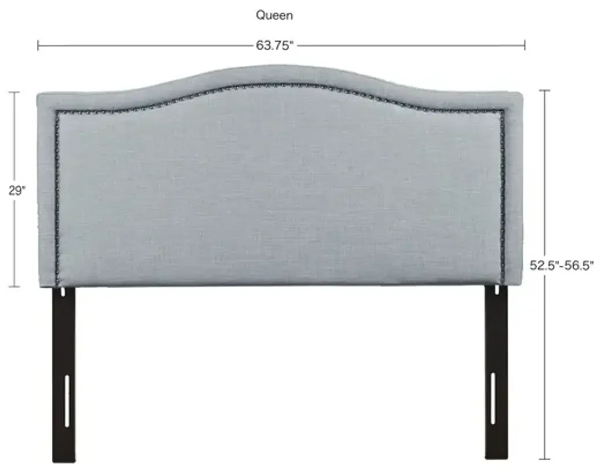 Nadine Upholstered Dusty Blue Queen Headboard