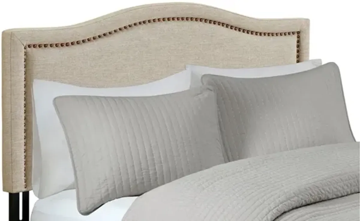 Nadine Upholstered Natural Queen Headboard