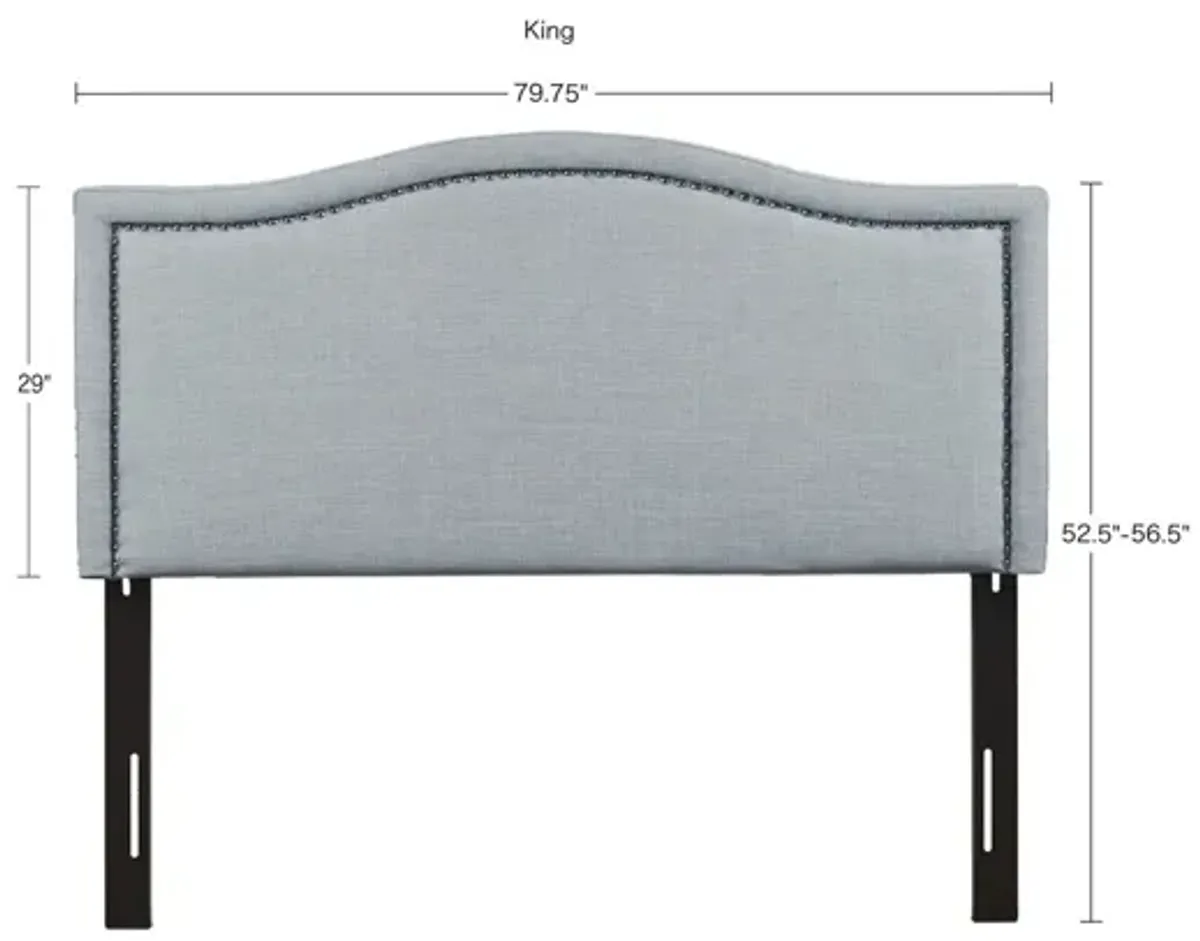 Nadine Upholstered Dusty Blue King Headboard