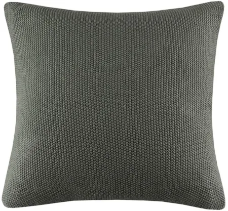 Bree Charcoal Knit Euro Pillow Cover
