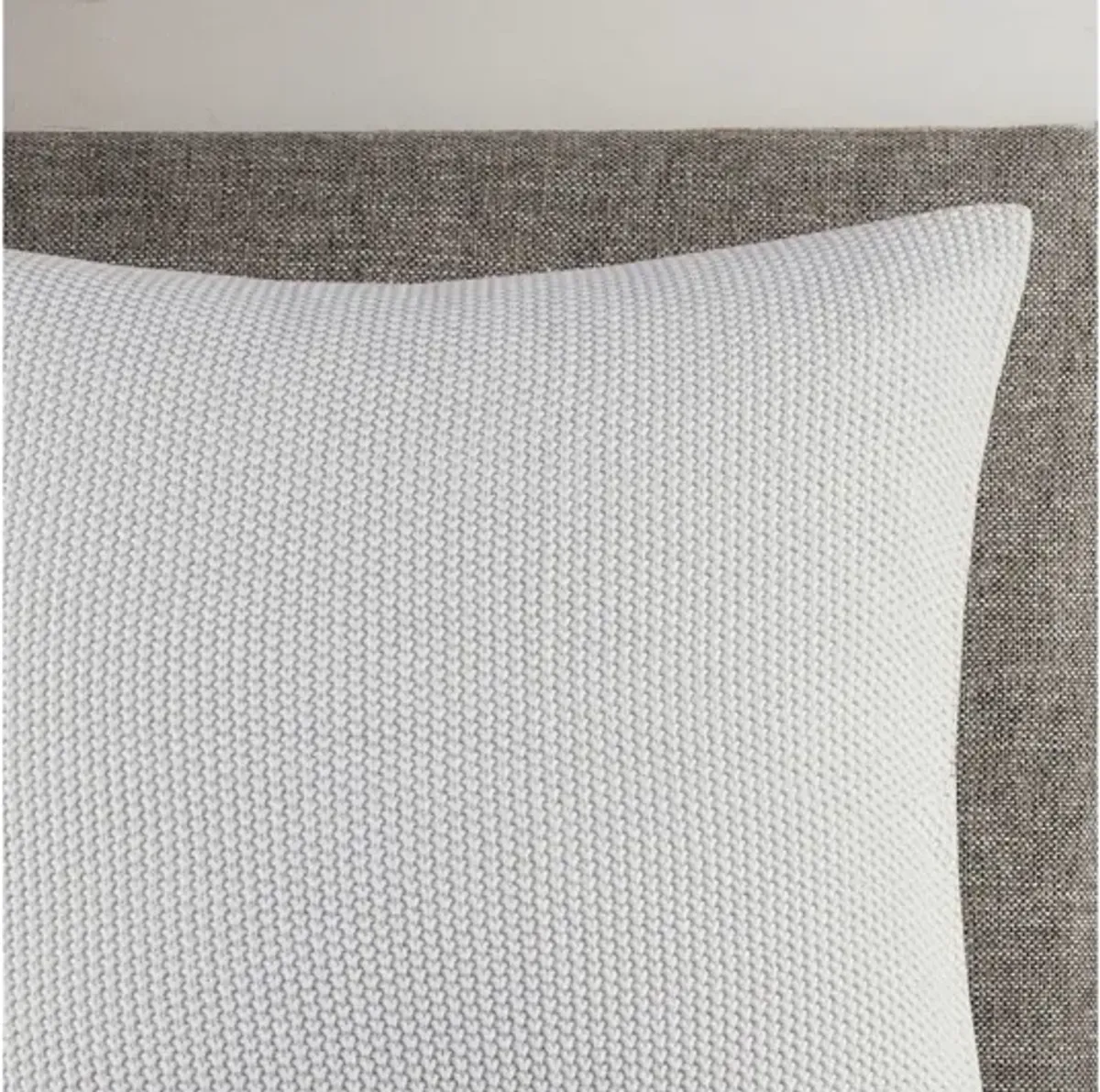 Bree Grey Knit Euro Pillow Cover