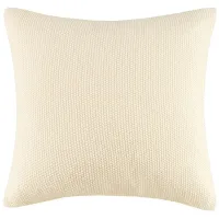 Bree Ivory Knit Euro Pillow Cover