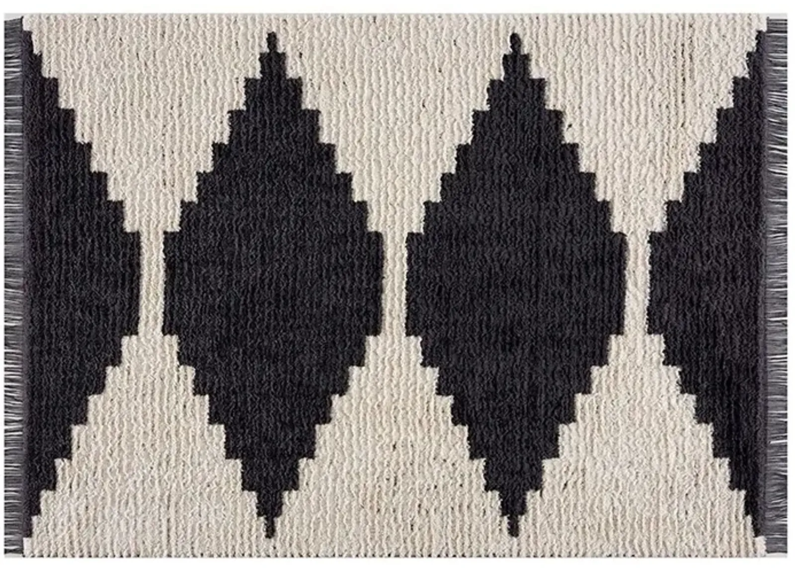 Amanda Black & Ivory 5'x7' Modern Area Rug