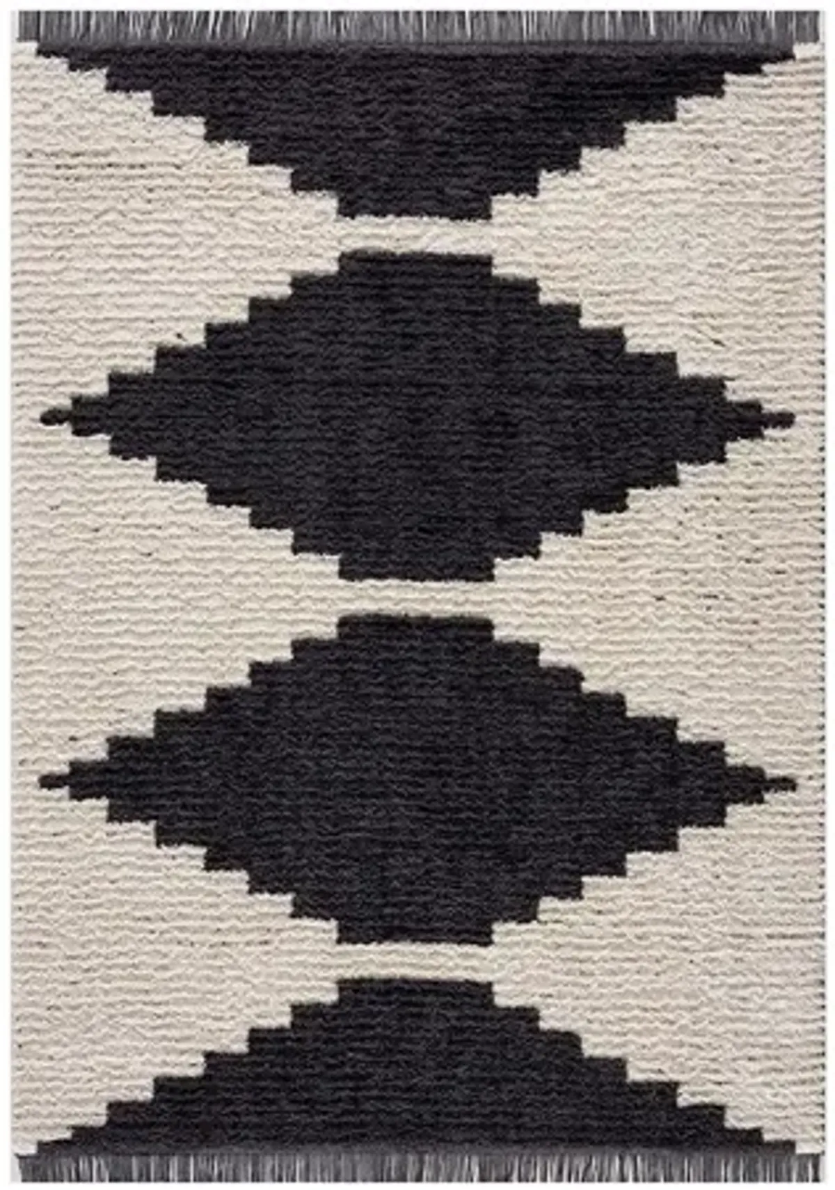 Amanda Black & Ivory 6'x9' Modern Area Rug