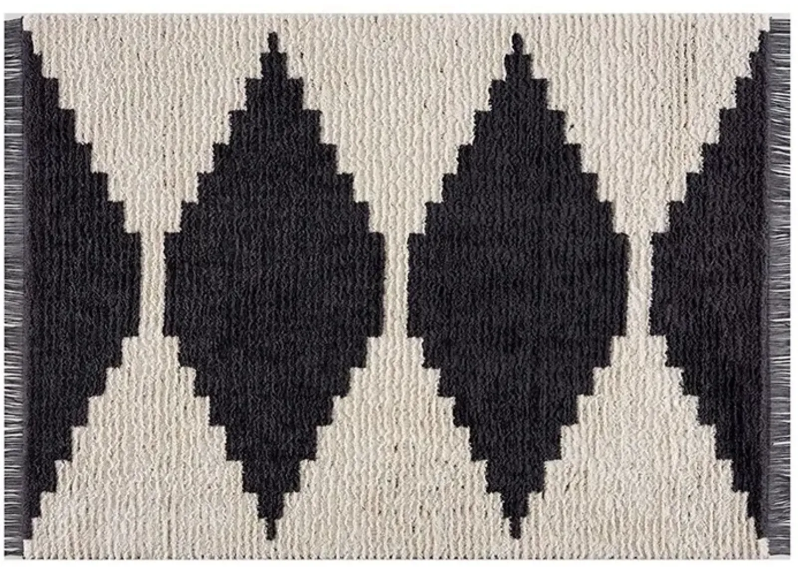 Amanda Black & Ivory 6'x9' Modern Area Rug