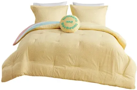 Rory Rainbow Sunburst Reversible Cotton Twin Comforter Set