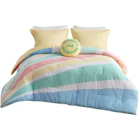 Rory Rainbow Sunburst Reversible Cotton Twin Comforter Set
