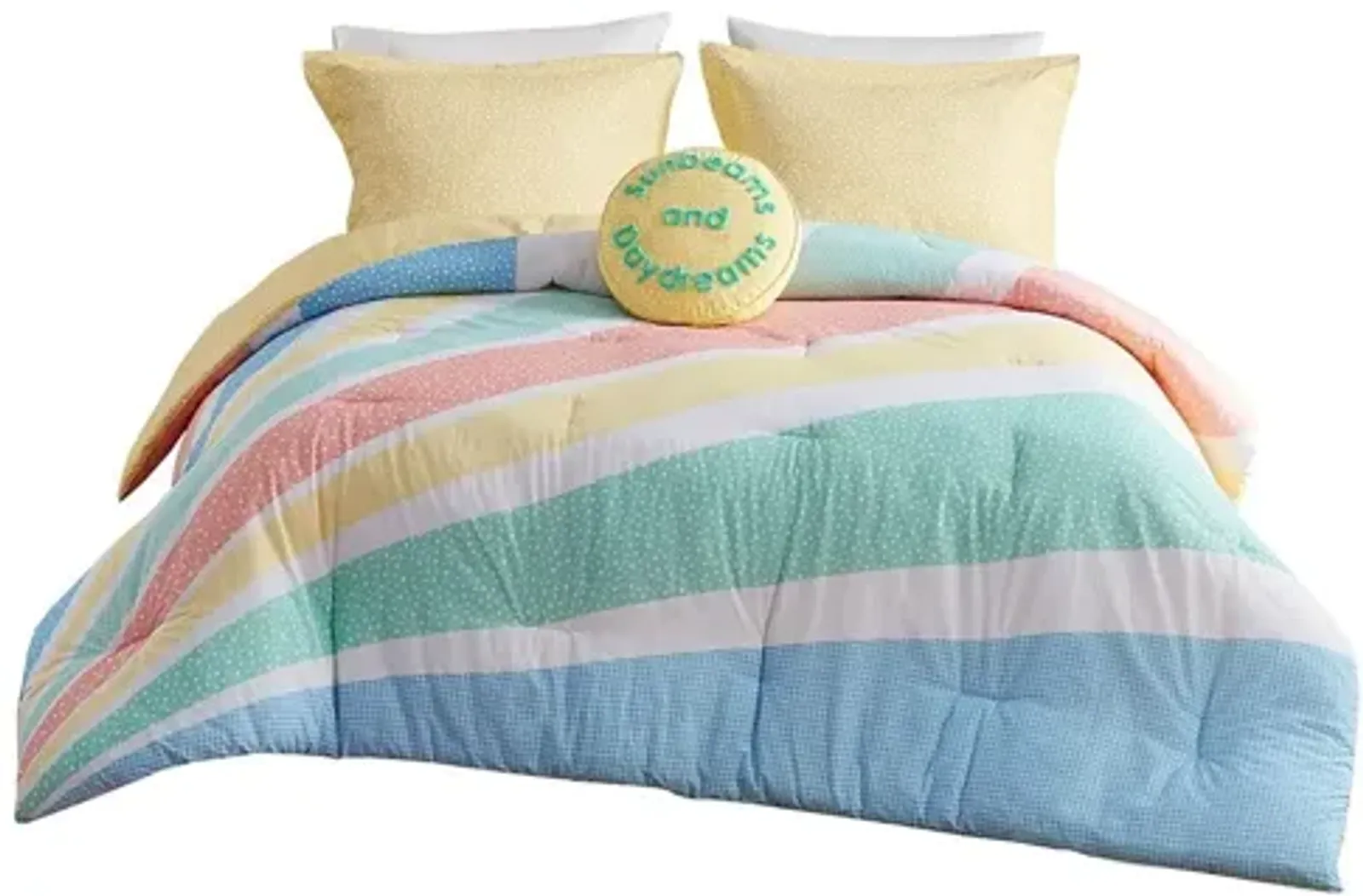 Rory Rainbow Sunburst Reversible Cotton Full Comforter Set