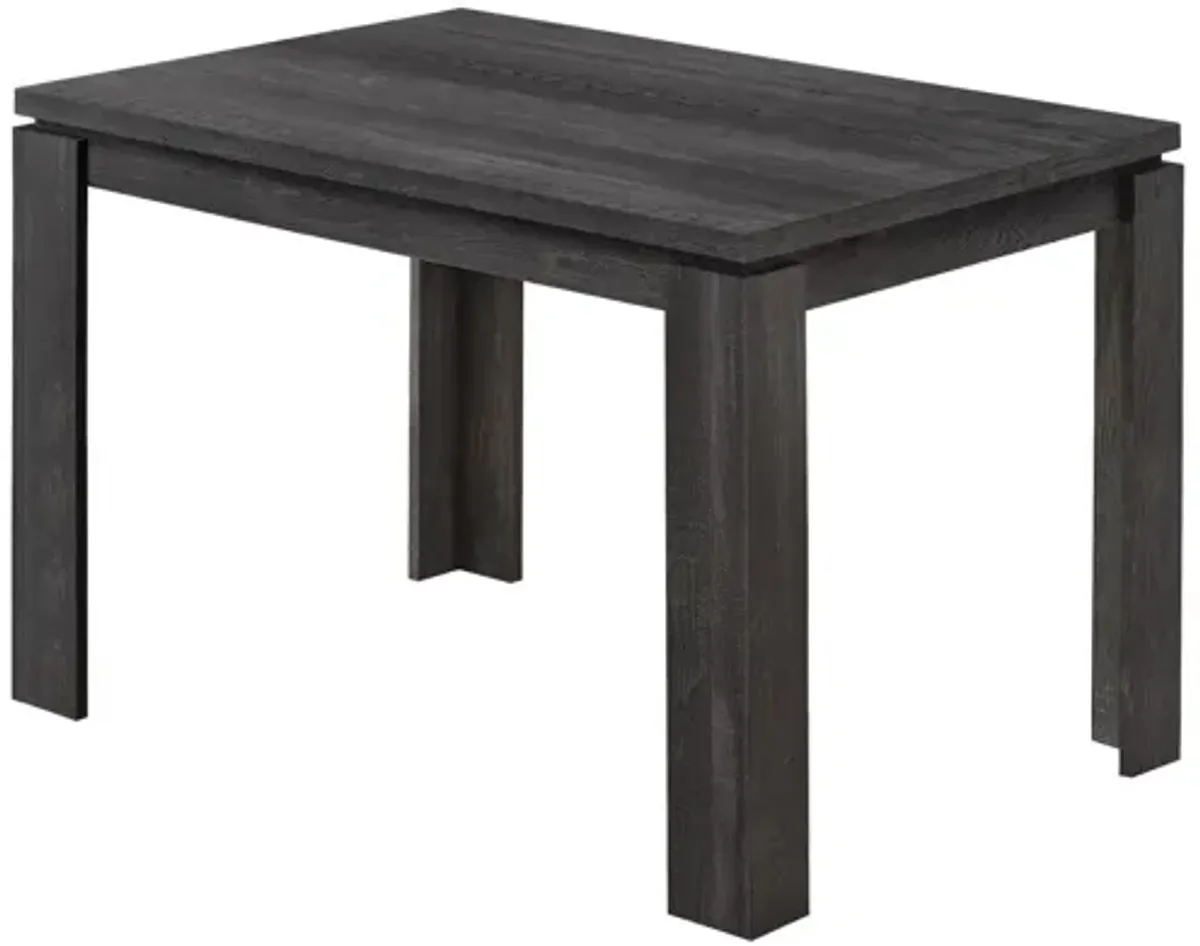 Black Reclaimed Wood-Look Dining Table