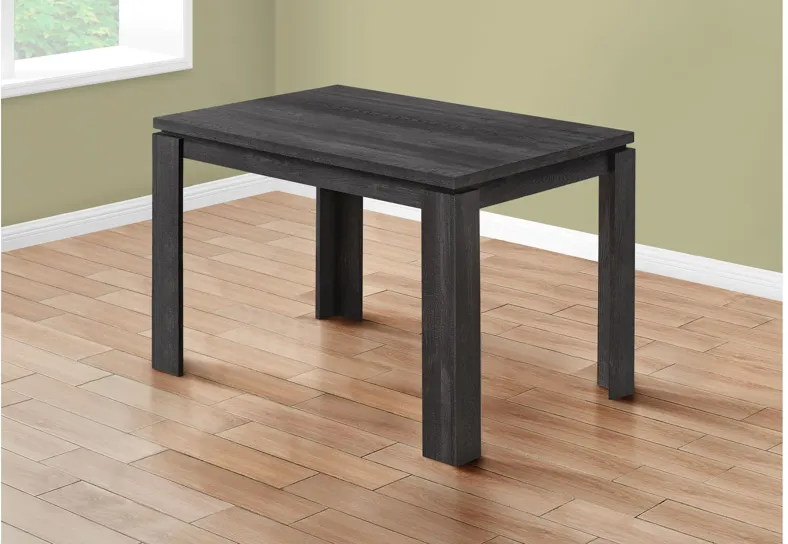 Black Reclaimed Wood-Look Dining Table