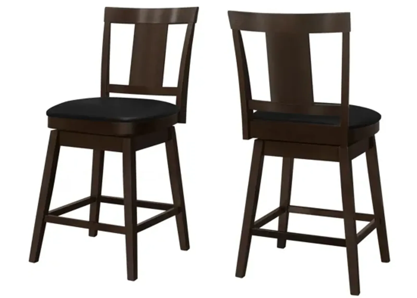 Espresso Swivel Counter Height Barstool - Set of 2