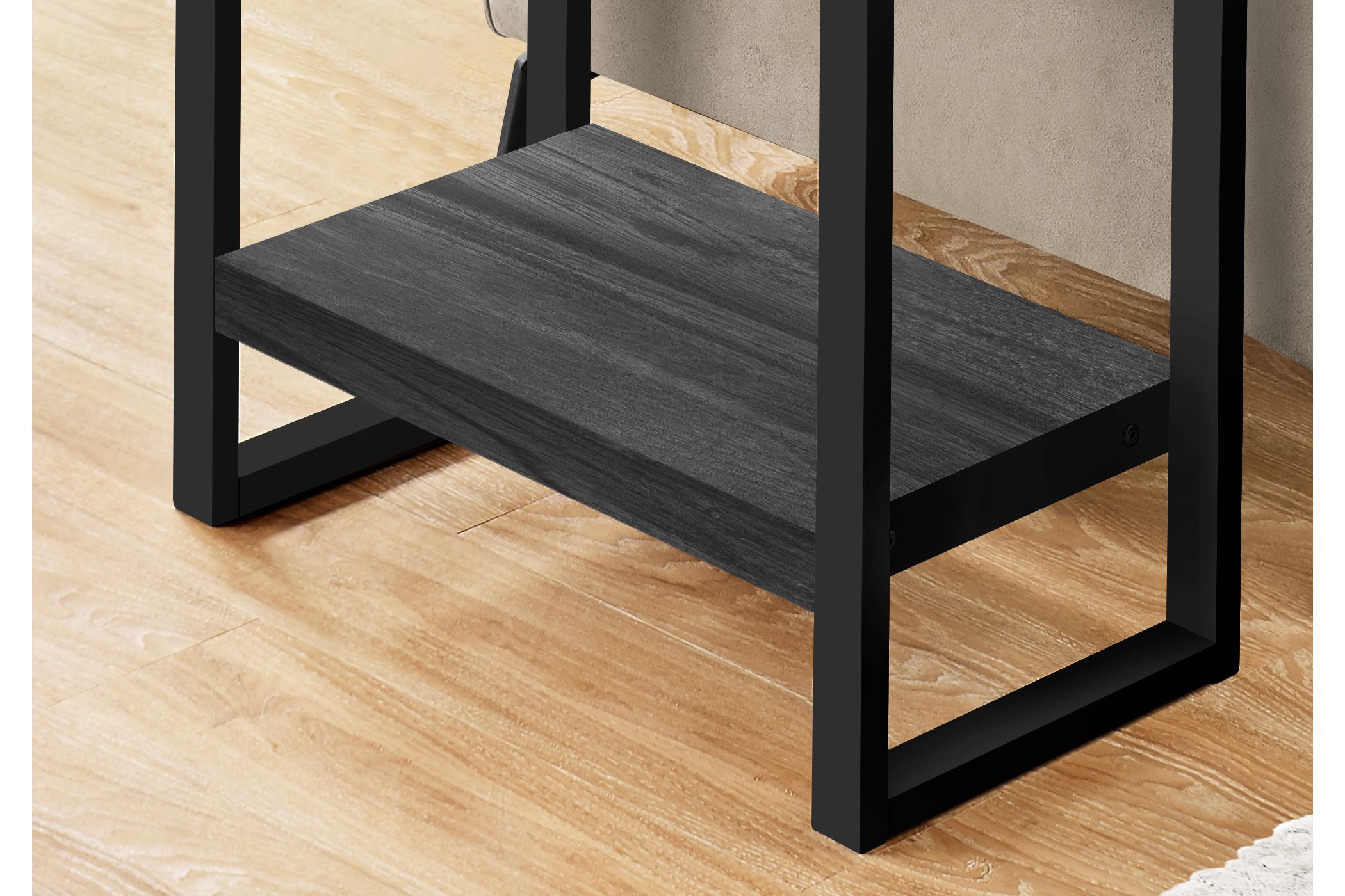 Black Reclaimed Woodlook Accent Table