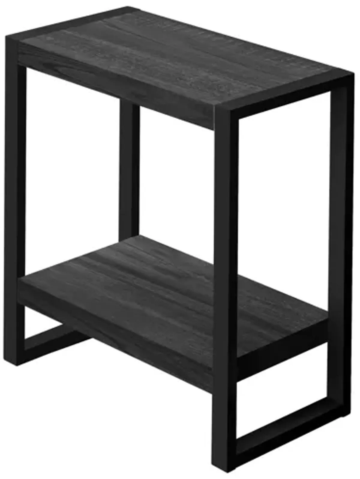 Accent Table - Black Reclaimed Wood-Look / Black Metal