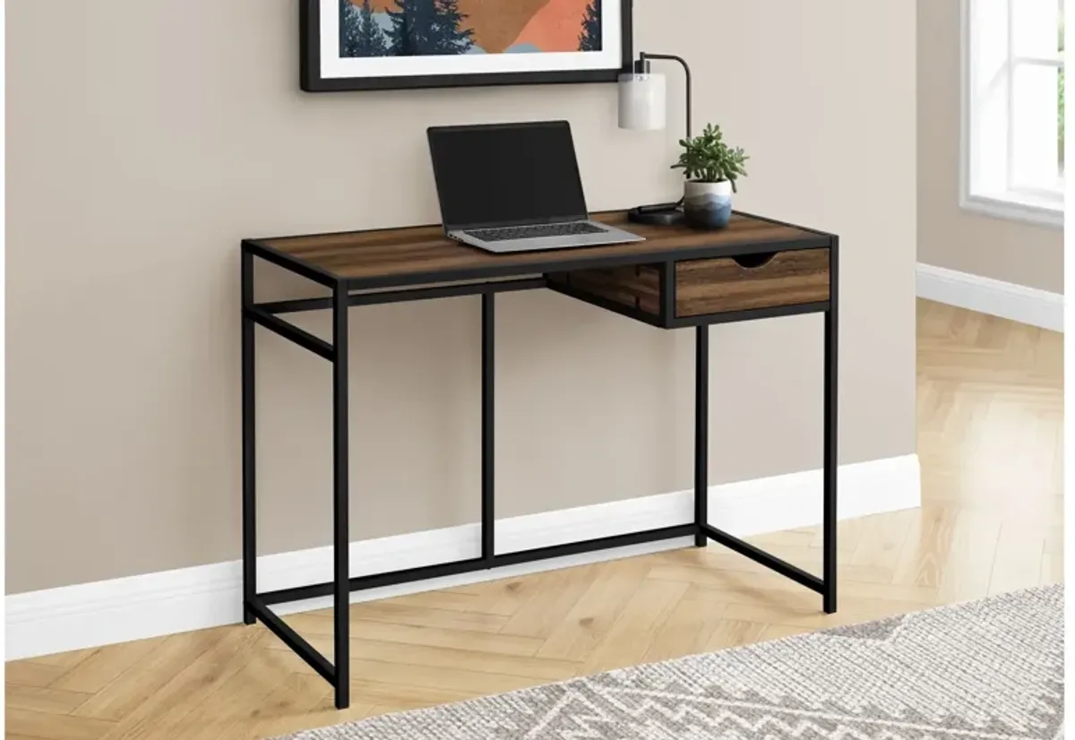 Brown Reclaimed Wood 42" Computer Desk