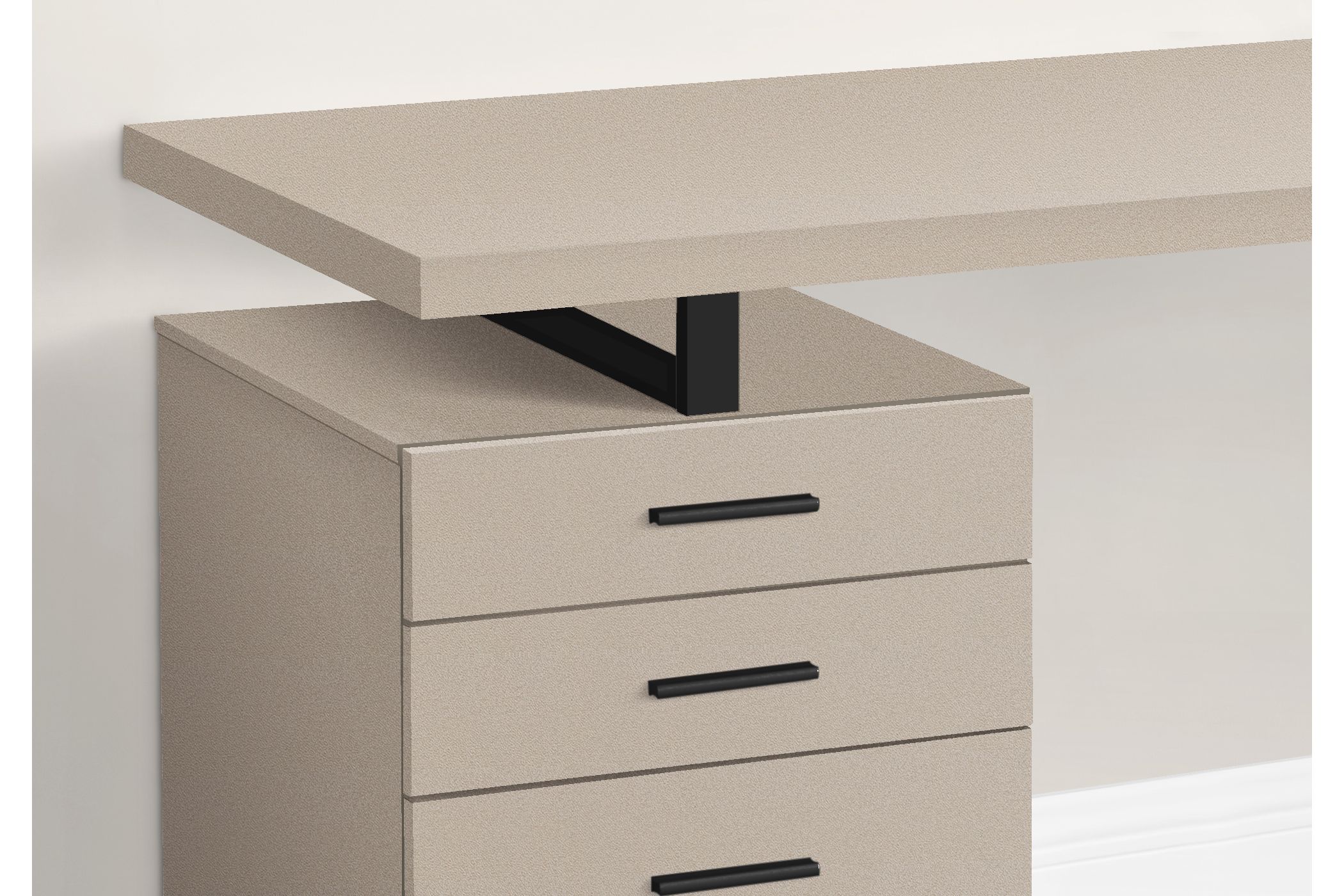 Modern Taupe 48" Computer Desk