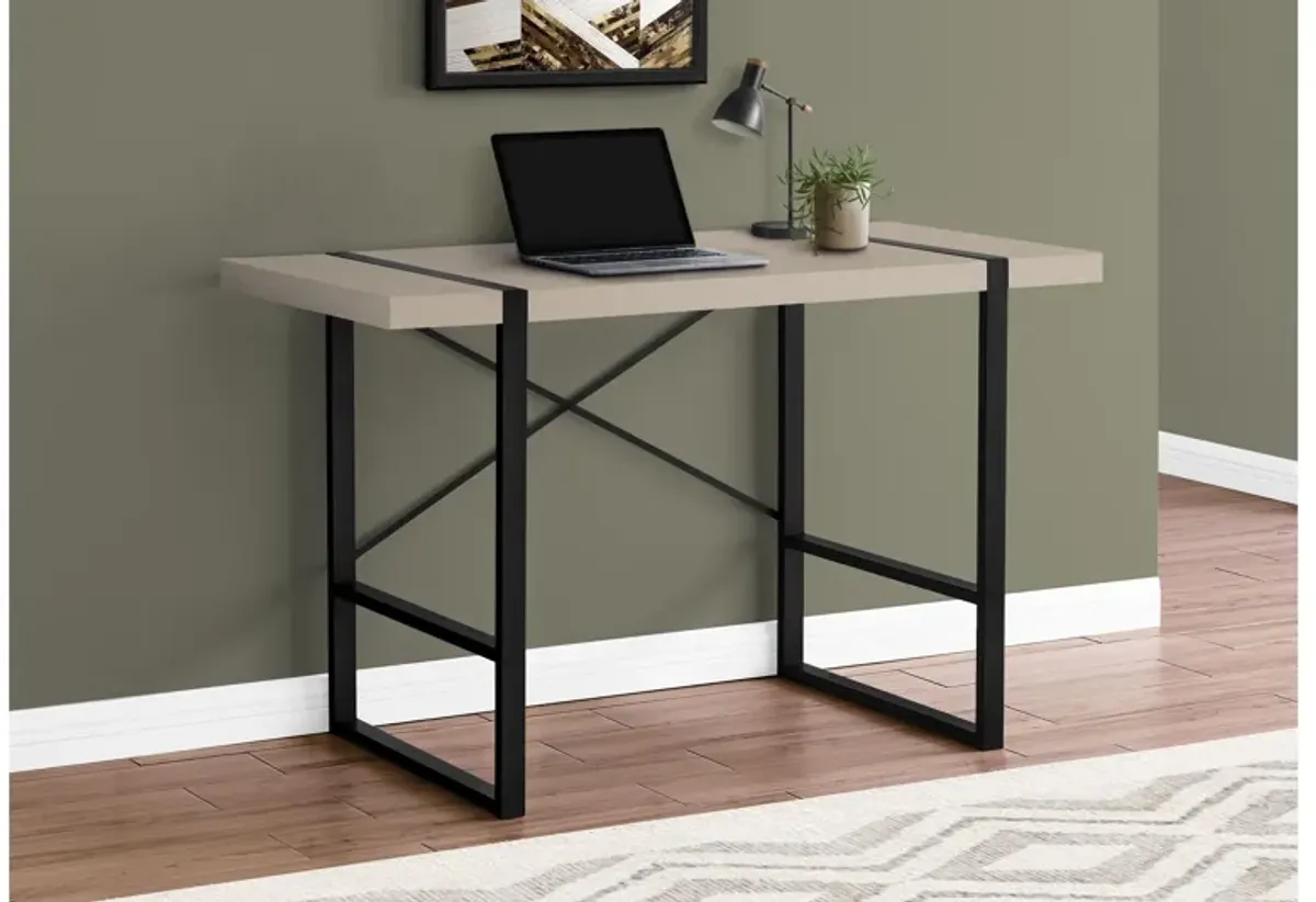 Modern Taupe 48" Computer Desk