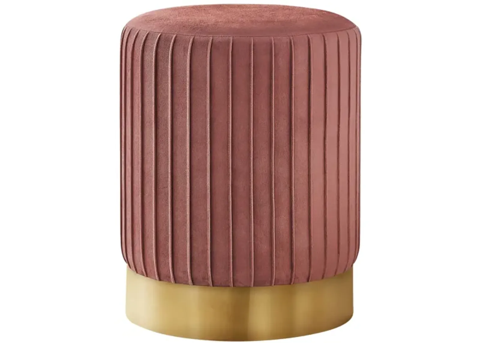 Pink Velvet Ottoman