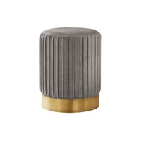 Grey Velvet Ottoman