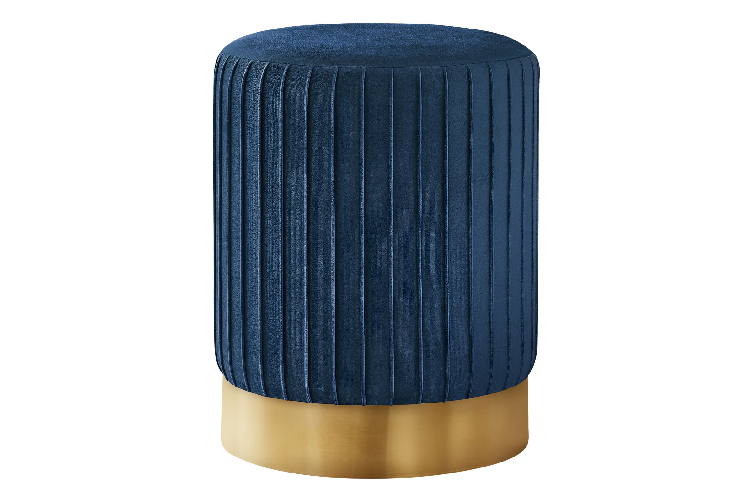 Blue Velvet Ottoman