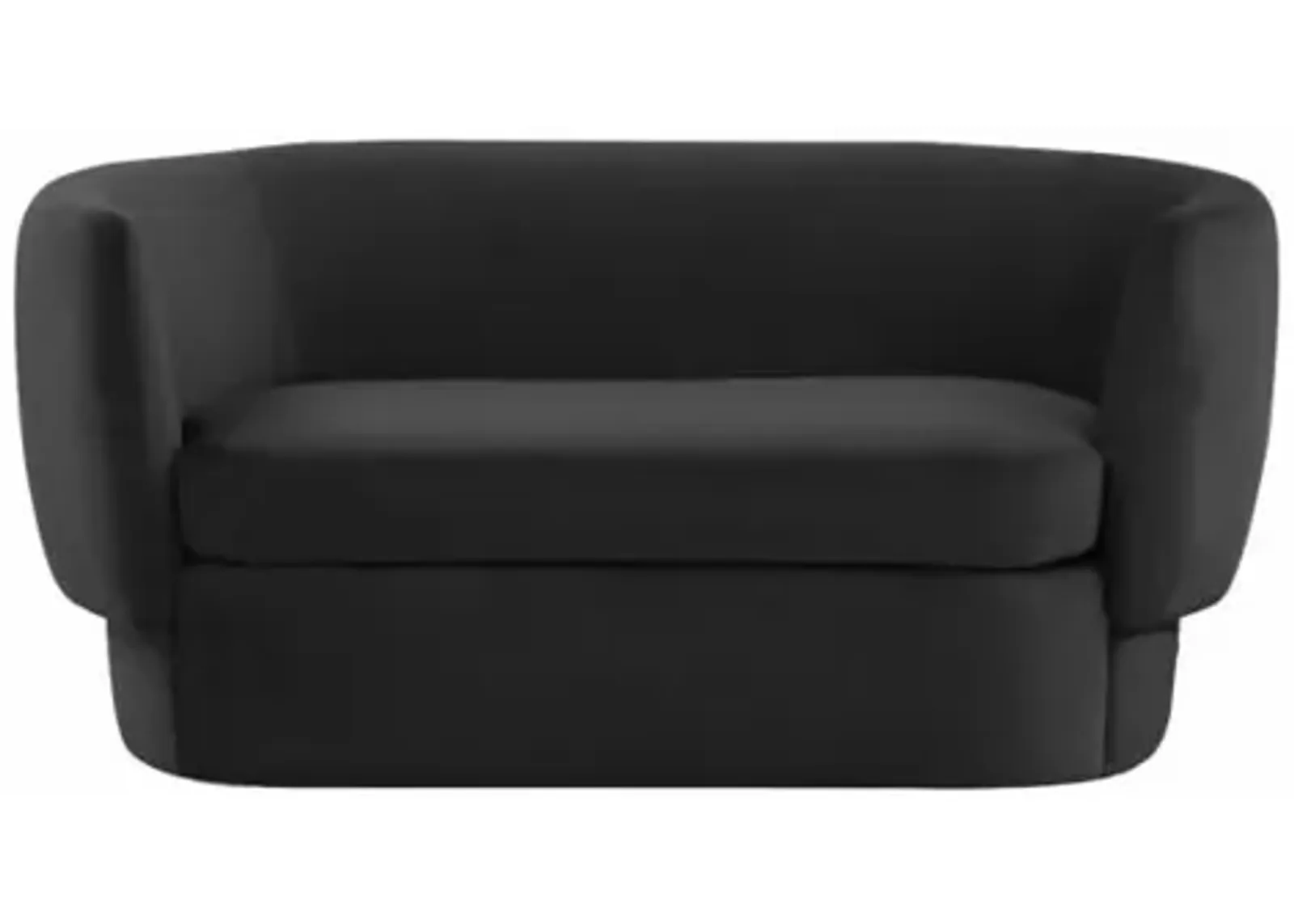 Isabella Black Velvet Loveseat