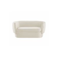 Isabella Cream Velvet Loveseat