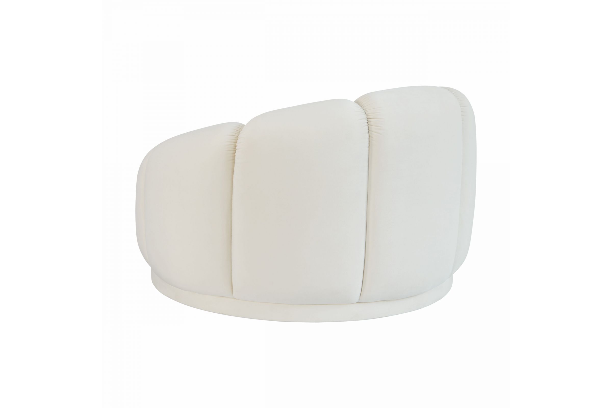 Marshmallow Cream Velvet Lounge Chair