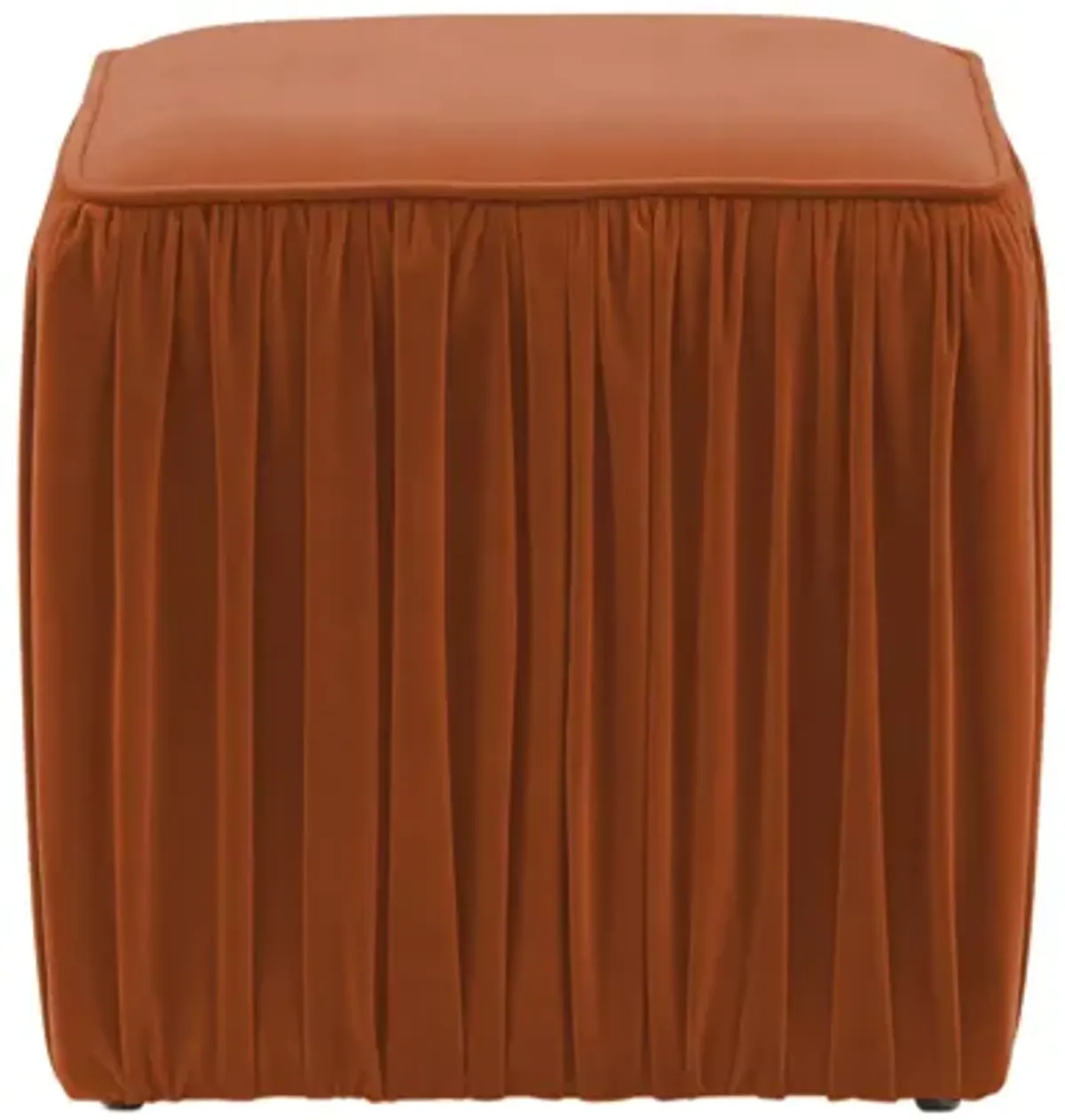 Morgan Cognac Pleated Ottoman