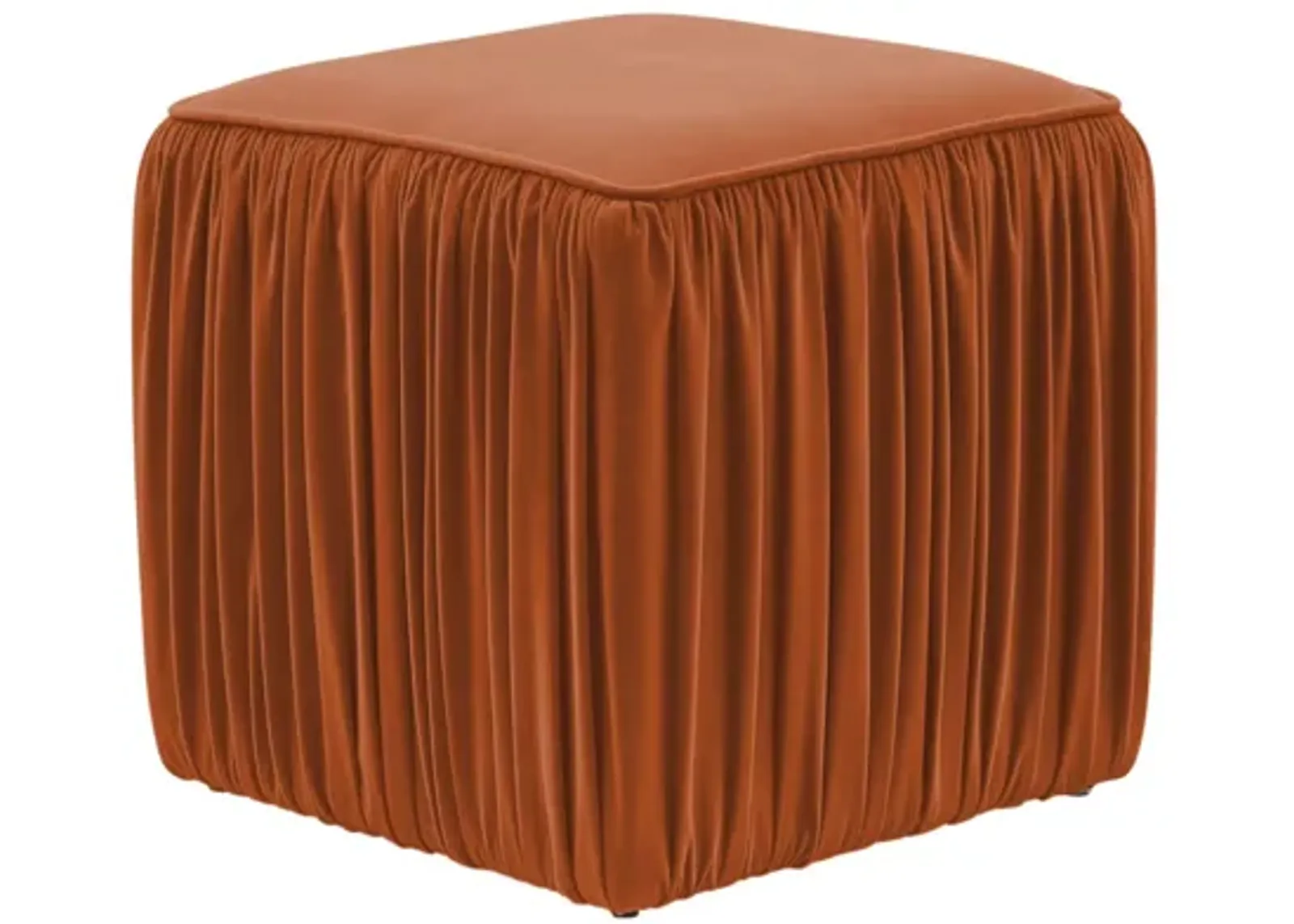 Morgan Cognac Pleated Ottoman