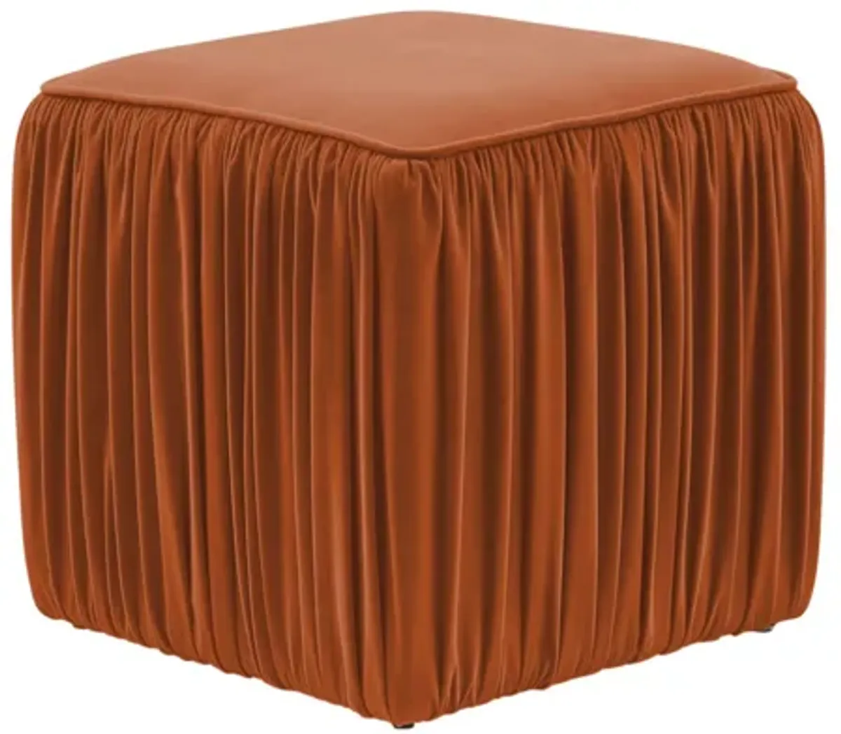 Morgan Cognac Pleated Ottoman