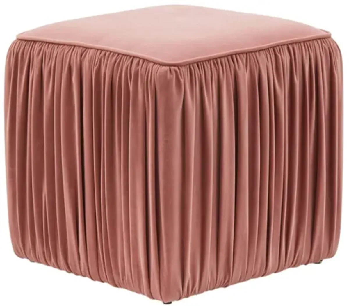 Morgan Mauve Pleated Ottoman