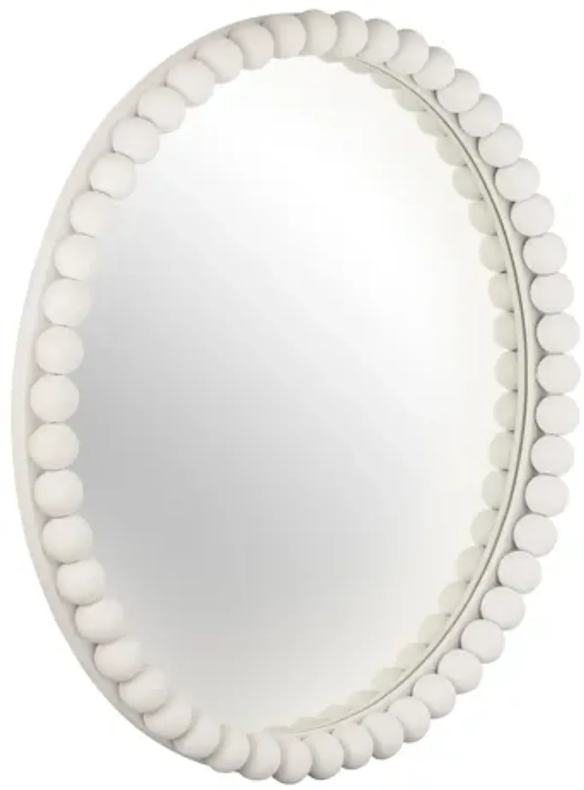 Baria White Wooden Mirror