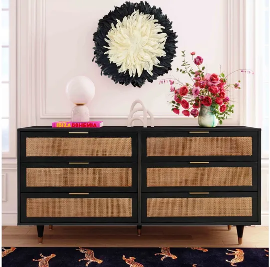 Sierra Noir 6 Drawer Dresser