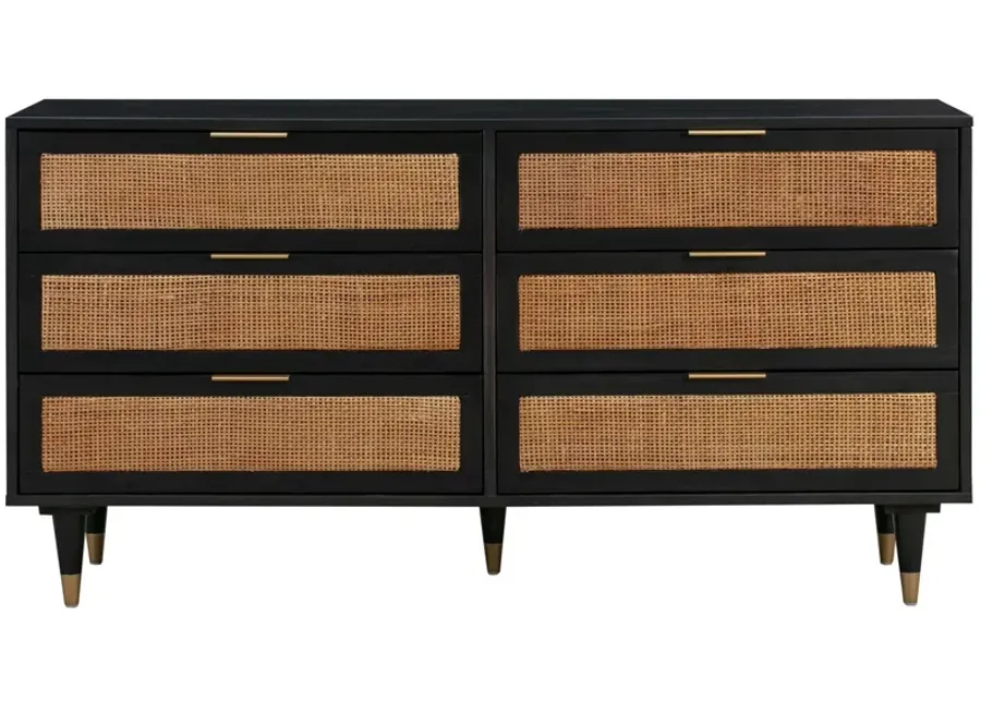 Sierra Noir 6 Drawer Dresser