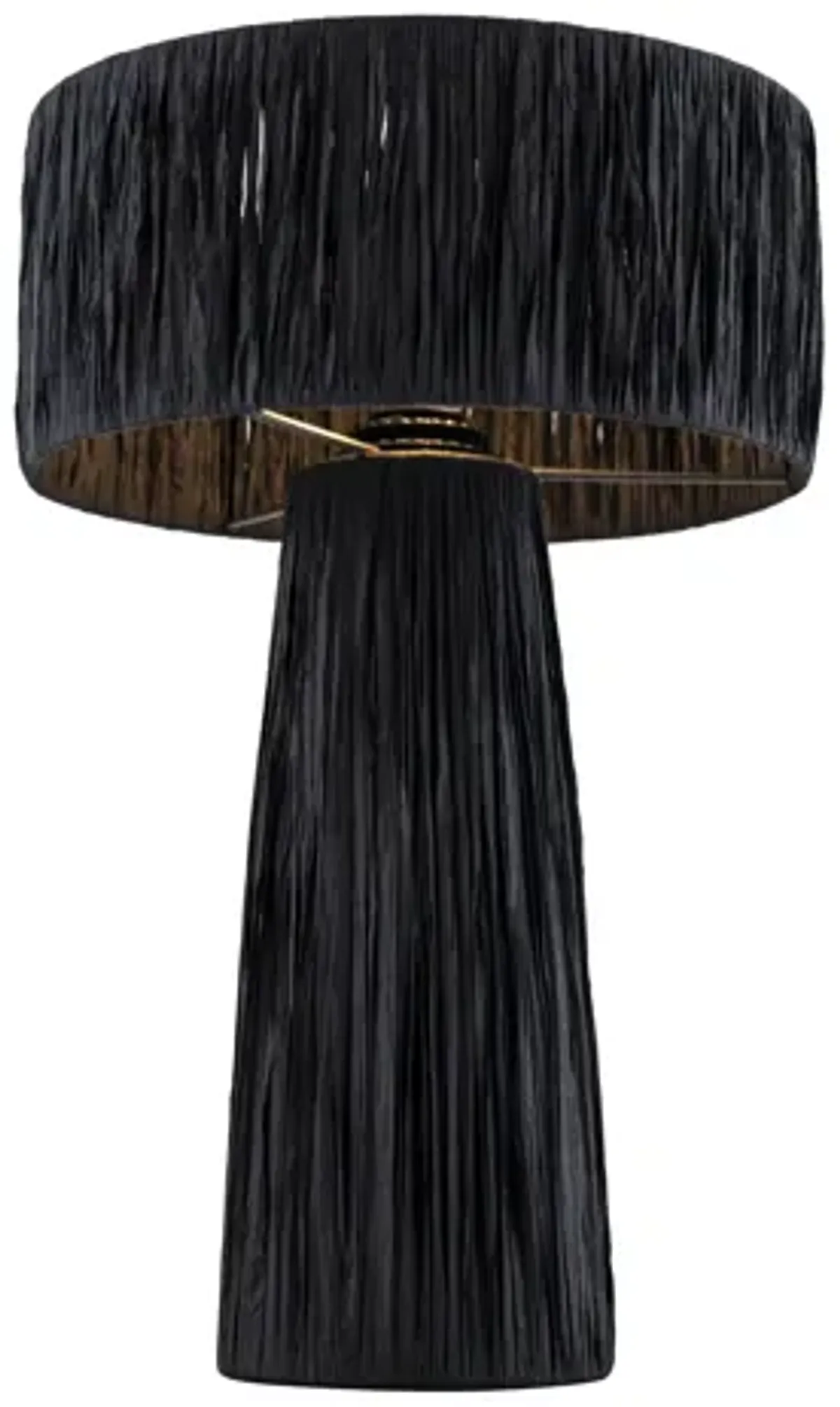 Shelby Rafia Black Table Lamp