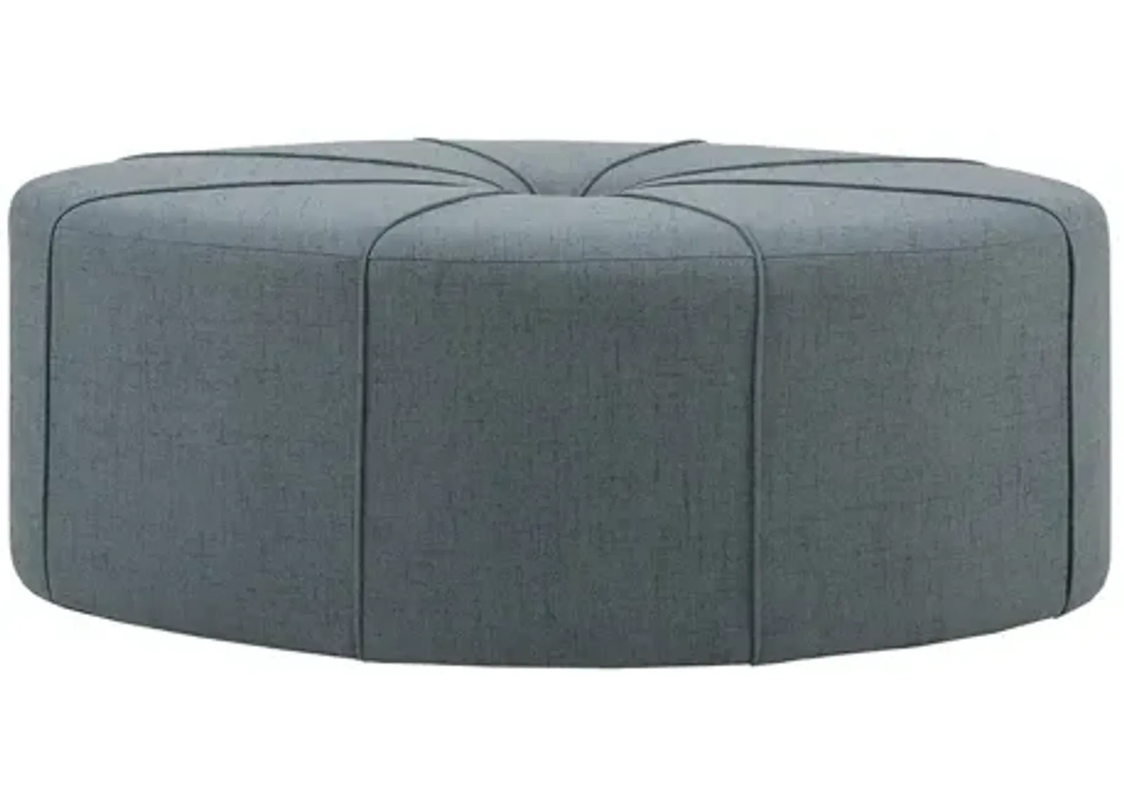 Ferris Blue Oval Ottoman